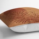 Pastel Zemin Üzerinde Onedraw Çizimli Bayan Silüeti Yastık Kırlent Kılıfı Realhomes