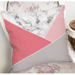 Renkli Geometrik Desenli Mermer Motifli Dijital Baskılı Modern Yastık Kılıfı Realhomes