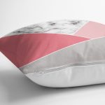 Renkli Geometrik Desenli Mermer Motifli Dijital Baskılı Modern Yastık Kılıfı Realhomes