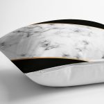 - 8902 - Realhomes  Renkli Geometrik Desenli Mermer Motifli Dijital Baskılı Modern Kırlent Kılıfı Realhomes