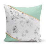 - 8903 - Realhomes Renkli Geometrik Desenli Mermer Motifli Dijital Baskılı Modern Kırlent Kılıfı Realhomes