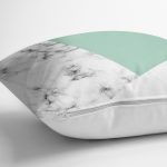 - 8911 - Realhomes Renkli Geometrik Desenli Mermer Motifli Dijital Baskılı Modern Kırlent Kılıfı Realhomes