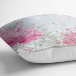 Pastel Zeminli Rengarenk Ortanca Çiçek Dijital Baskılı Modern Yastık Kırlent Kılıfı Realhomes