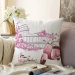 Modern İtalia Dijital Baskılı Dekoratif Raşel Kadife Yastık Kırlent Kılıfı Realhomes