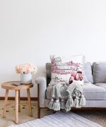 Modern İtalia Dijital Baskılı Dekoratif Raşel Kadife Yastık Kırlent Kılıfı Realhomes