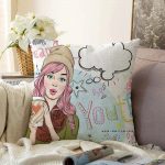 - Sonil-K-162-Gorsel1 - Realhomes Pop Art Desenli Dijital Baskılı Modern Raşel Kadife Yastık Kırlent Kılıfı Realhomes