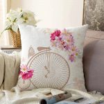 - Sonil-K-189-Gorsel1 - Realhomes  Modern Bisiklet Desenli Dijital Baskılı Dekoratif Raşel Kadife Yastık Kırlent Realhomes