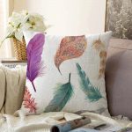 - Sonil-K-198-Gorsel1 - Realhomes  Kuş Tüyü Resimli Dijital Baskılı Dekoratif Raşel Kadife Yastık Kırlent Kılıfı Realhomes
