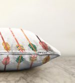 Renkli Oklar Dijital Baskılı Modern Raşel Kadife Yastık Kırlent Kılıfı Realhomes