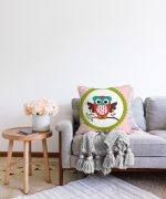 - Sonil-K-201-Gorsel2 - Realhomes  Baykuş Desenli Dijital Baskılı Dekoratif Raşel Kadife Yastık Kırlent Kılıfı Realhomes