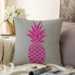 - Sonil-K-2016-Gorsel1 - Realhomes  Gri Zemin Ananas Dijital Baskılı Raşel Kadife Yastık Kırlent Kılıfı Realhomes
