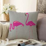 - Sonil-K-2017-Gorsel1 - Realhomes  Gri Zemin Flamingo Desenli Dijital Baskılı Raşel Kadife Yastık Kırlent Kılıfı Realhomes