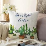 - Sonil-K-2033-Gorsel1 - Realhomes  Beatiful Cactus Dijital Baskılı Raşel Kadife Yastık Kırlent Kılıfı Realhomes