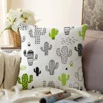 - Sonil-K-2035-Gorsel1 - Realhomes Kaktüs Desenli Özel Tasarım Raşel Kadife Yastık Kırlent Kılıfı Realhomes