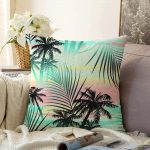 - Sonil-K-2036-Gorsel1 - Realhomes  Realhomes Palmiye Yaprakları Raşel Kadife Yastık Kırlent Kılıfı Realhomes