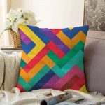 - Sonil-K-2040-Gorsel1 - Realhomes Renkli Geometrik Desenli Dijital Baskılı Raşel Kadife Yastık Kırlent Kılıfı Realhomes