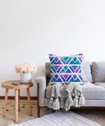 - Sonil-K-2043-Gorsel2 - Realhomes  Palmiye Zigzag Desenli Dijital Baskılı Raşel Kadife Yastık Kırlent Kılıfı Realhomes