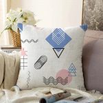 - Sonil-K-2046-Gorsel1 - Realhomes Renkli Geometrik Şekiller Dijital Baskılı Raşel Kadife Yastık Kırlent Kılıfı Realhomes