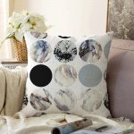 - Sonil-K-2056-Gorsel1 - Realhomes  Yuvarlak Desenli Modern Dijital Baskılı Dekoratif Raşel Kadife Yastık Kırlent Kılıfı Realhomes