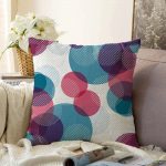 - Sonil-K-2058-Gorsel1 - Realhomes  Realhomes Renkli Yuvarlak Desenli Raşel Kadife Yastık Kırlent Kılıfı Realhomes