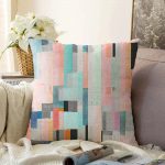 Renkli Boyama Dijital Baskılı Modern Raşel Kadife Yastık Kırlent Kılıfı Realhomes