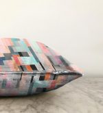 Renkli Boyama Dijital Baskılı Modern Raşel Kadife Yastık Kırlent Kılıfı Realhomes