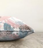 - Sonil-K-2062-Gorsel3 - Realhomes  Pembe Gri Boyama Desenli Dijital Baskılı Raşel Kadife Kırlent Kılıfı Realhomes