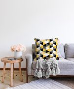 - Sonil-K-2065-Gorsel2 - Realhomes Üçgen Mozaik Desenli Dijital Baskılı Raşel Kadife Yastık Kırlent Kılıfı Realhomes