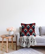 - Sonil-K-2066-Gorsel2 - Realhomes Baklava Desenli Renkli Modern Raşel Kadife Yastık Kırlent Kılıfı Realhomes