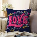 - Sonil-K-2080-Gorsel1 - Realhomes Renkli Love Dijital Baskılı Dijital Baskılı Modern Raşel Kadife Yastık Kırlent Kılıfı Realhomes