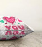 - Sonil-K-2083-Gorsel3 - Realhomes  Puanlı Love You Dijital Baskılı Dijital Baskılı Raşel Kadife Kırlent Kılıfı Realhomes