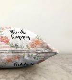 - Sonil-K-2086-Gorsel3 - Realhomes  Çiçek Motifli Think Happy Dijital Baskılı Raşel Kadife Yastık Kırlent Kılıfı Realhomes