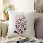 - Sonil-K-2107-Gorsel1 - Realhomes  Özel Tasarım Yazı Desenli Dijital Baskılı Modern Raşel Kadife Yastık Kırlent Kılıfı Realhomes