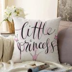 - Sonil-K-2109-Gorsel1 - Realhomes  Little Princess Yazı Desenli Dijital Baskılı Dekoratif Raşel Kadife Yastık Kırlent Kılıfı Realhomes