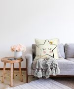 - Sonil-K-2116-Gorsel2 - Realhomes  Modern Yıldız Desenli Dijital Baskılı Dekoratif Raşel Kadife Yastık Kılıfı Realhomes