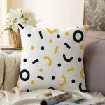 - Sonil-K-2119-Gorsel1 - Realhomes  Geometrik Motifli Dijital Baskılı Dekoratif Raşel Kadife Kırlent Kılıfı Realhomes