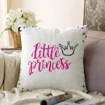 - Sonil-K-2120-Gorsel1 - Realhomes  Little Princess Yazı Desenli Dijital Baskılı Raşel Kadife Yastık Kırlent Kılıfı Realhomes