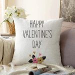 - Sonil-K-2126-Gorsel1 - Realhomes  Happy Valentınes Day Yazılı Dijital Baskılı Raşel Kadife Kırlent Kılıfı Realhomes
