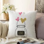 - Sonil-K-2128-Gorsel1 - Realhomes  Love Kalp Desenli Dijital Baskılı Dekoratif Raşel Kadife Yastık Kılıfı Realhomes