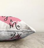- Sonil-K-2130-Gorsel3 - Realhomes  You & Me Kalp Yazılı Dijital Baskılı Dekoratif Raşel Kadife Yastık Kırlent Kılıfı Realhomes