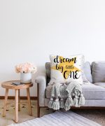 - Sonil-K-2133-Gorsel2 - Realhomes  Dream Big Little One Yazılı Yıdız Desenli Dijital Baskılı Raşel Kadife Kırlent Kılıfı Realhomes