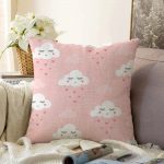 - Sonil-K-2139-Gorsel1 - Realhomes  Modern Bulut Desenli Dijital Baskılı Modern Raşel Kadife Yastık Kılıfı Realhomes