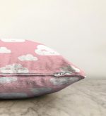 - Sonil-K-2141-Gorsel3 - Realhomes  Pembe Zeminli Bulut Desenli Dijital Baskılı Raşel Kadife Kırlent Kılıfı Realhomes