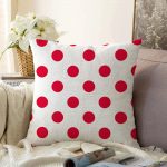 - Sonil-K-2151-Gorsel1 - Realhomes  Kırmızı Puantiyeli Dijital Baskılı Dekoratif Raşel Kadife Yastık Kırlent Kılıfı Realhomes