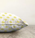 - Sonil-K-2155-Gorsel3 - Realhomes  Sarı Puantiyeli Dijital Baskılı Dekoratif Raşel Kadife Yastık Kırlent Kılıfı Realhomes
