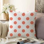 - Sonil-K-2156-Gorsel1 - Realhomes  Yavru Ağzı Puantiyeli Dijital Baskılı Dekoratif Raşel Kadife Yastık Kılıfı Realhomes