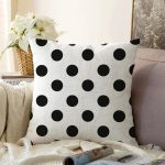- Sonil-K-2158-Gorsel1 - Realhomes  Siyah Puantiyeli Dijital Baskılı Modern Raşel Kadife Yastık Kırlent Kılıfı Realhomes