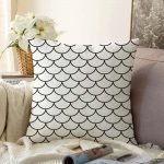 - Sonil-K-2164-Gorsel1 - Realhomes Siyah Geometrik Desenli Dijital Baskılı Modern Raşel Kadife Yastık Kılıfı Realhomes