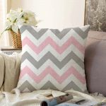 - Sonil-K-2175-Gorsel1 - Realhomes  Modern Renkli Zigzag Desenli Dijital Baskılı Raşel Kadife Yastık Kılıfı Realhomes