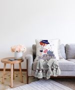 - Sonil-K-2180-Gorsel2 - Realhomes  Kız Temalı Dijital Baskılı Dekoratif Raşel Kadife Yastık Kırlent Kılıfı Realhomes